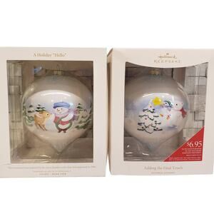 Hallmark Keepsake Ornaments Snow Buddies 2008 Ceramic Ornament NEW